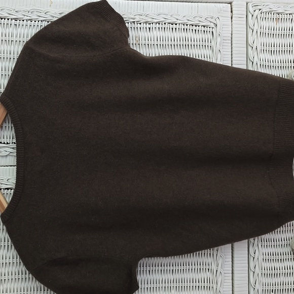 DKNY Dark Brown Silk, Cashmere, Angora, Wool Sweater - Picture 3 of 4